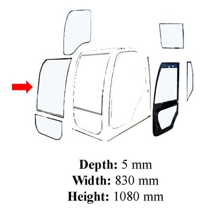 Aftermarket Front Upper Windshield Glass CAH40-0242